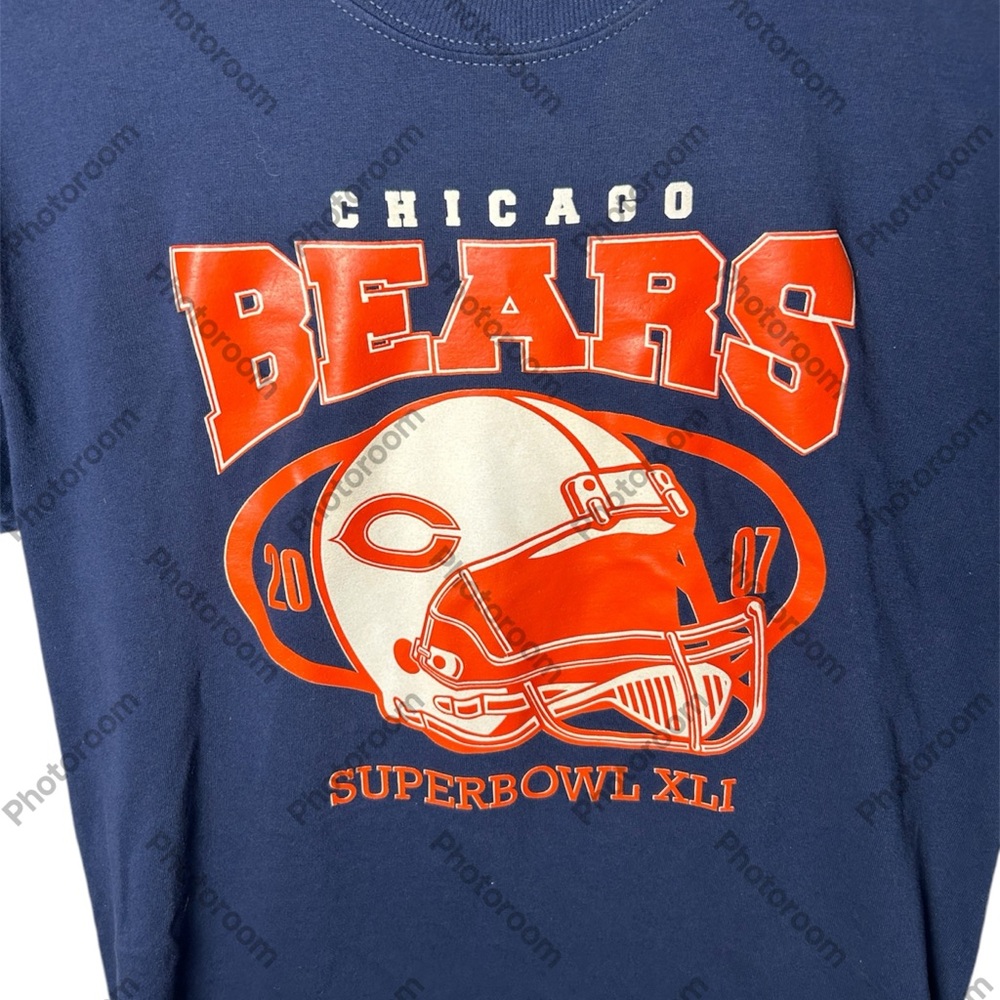 Chicago Bears 2007 Superbowl XLI Size M Jerzees Heavyweight Blend S/S T-Shirt - Picture 2 of 3
